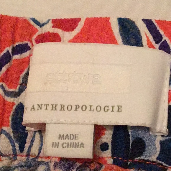 Ett Twa by Anthropologie floral/stripe shorts size medium. - Picture 3 of 6